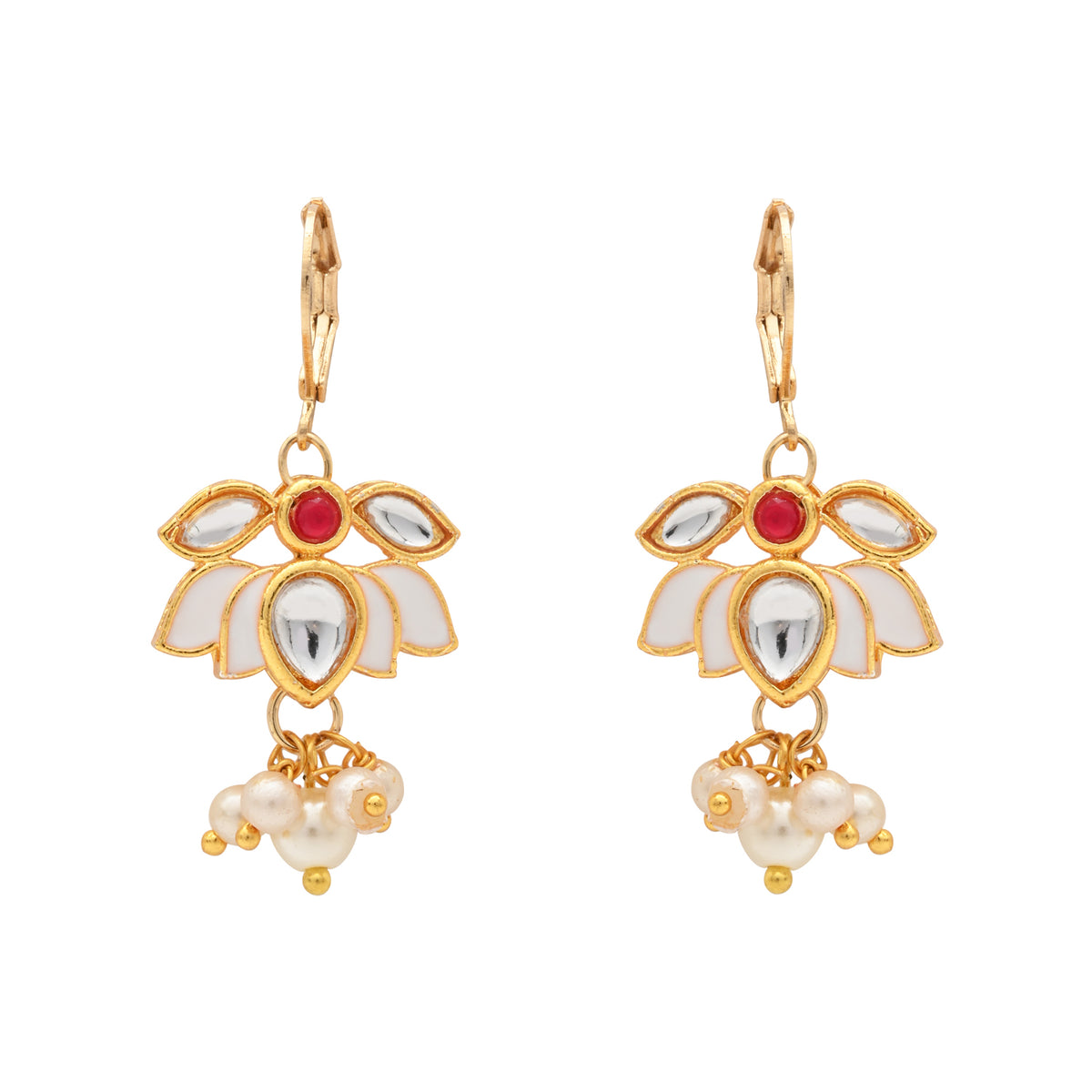 Kundan Lotus Jewellery Set for Girls