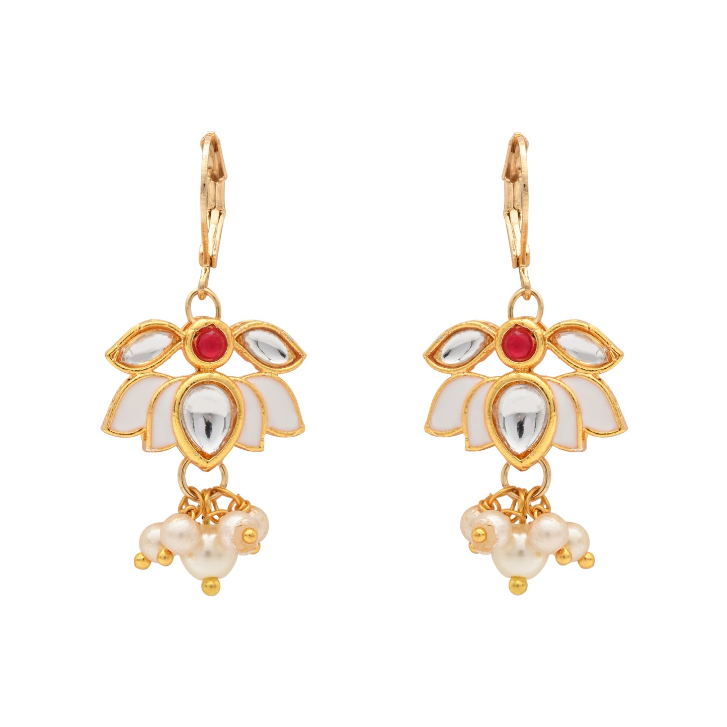 Kundan Lotus Jewellery Set for Girls