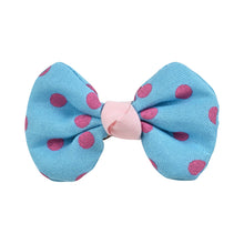 Load image into Gallery viewer, Polka Dot Bow Hair Clips [Set of 3] - Blue Pink Green
