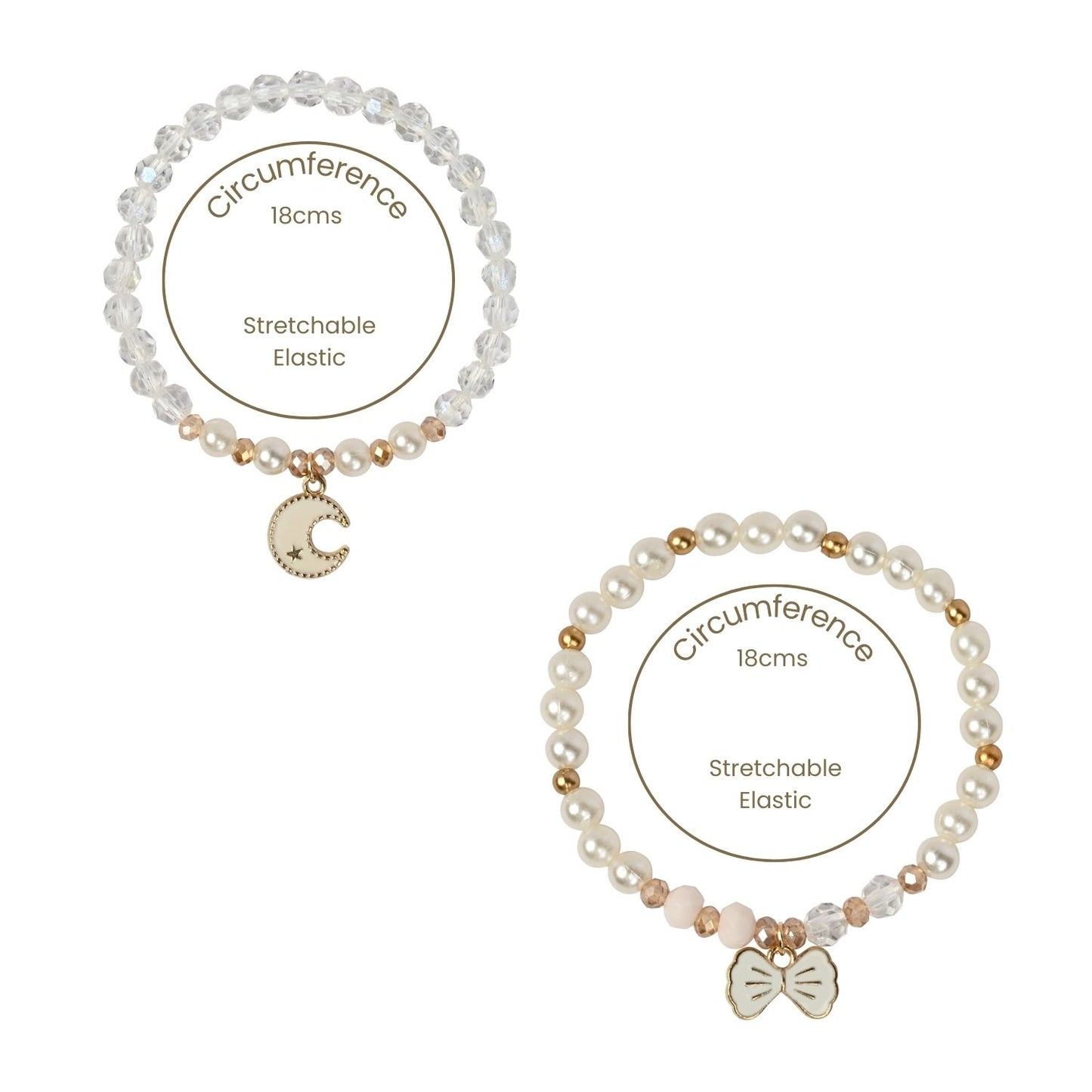 Floral Charm Bracelet Set of 4