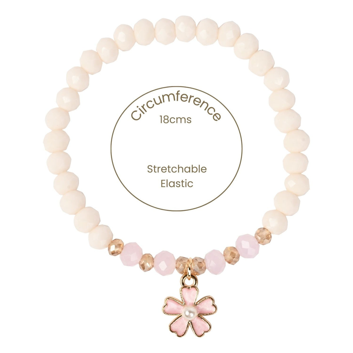 Floral Charm Bracelet Set of 3