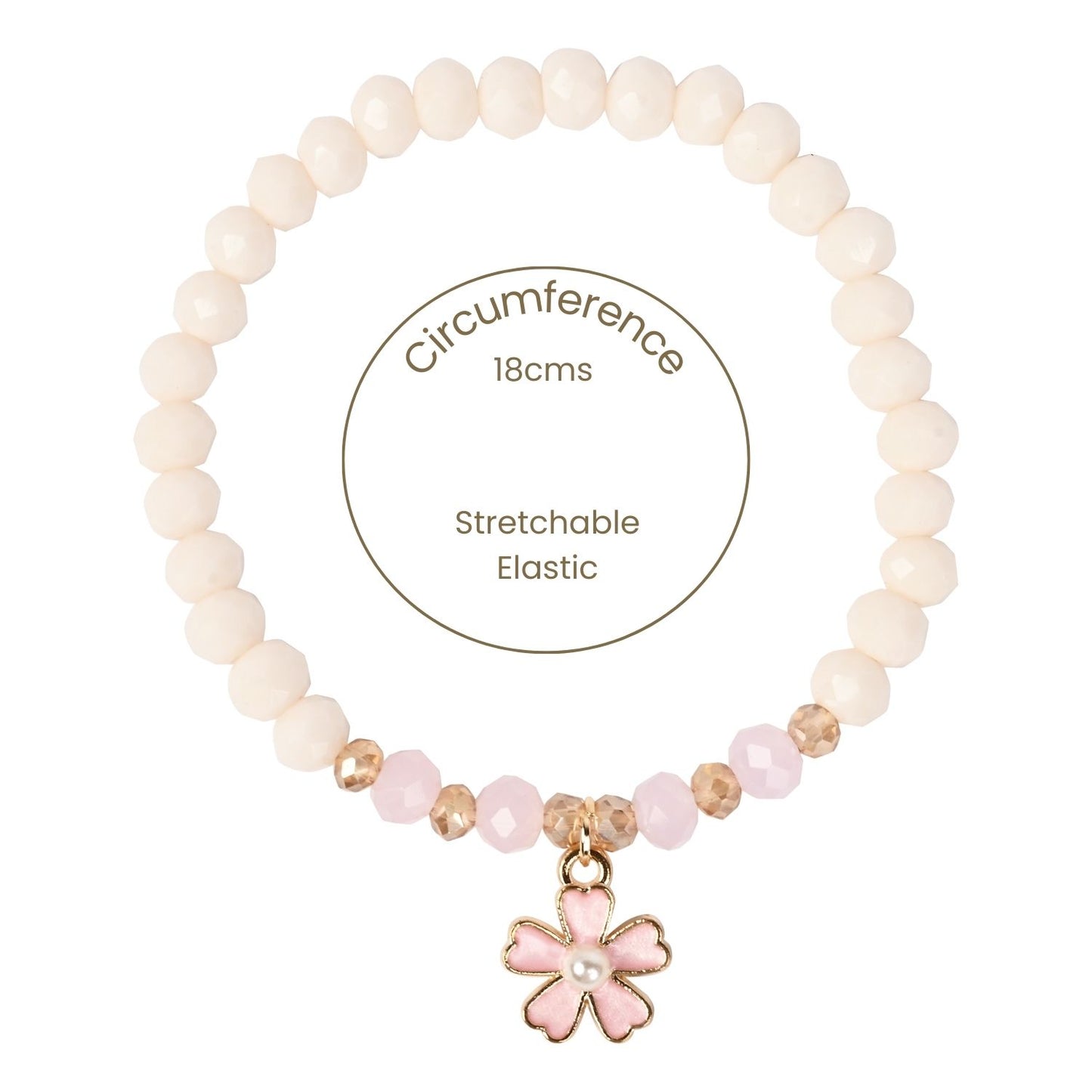 Floral Charm Bracelet Set of 3