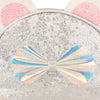 Bunny Ears Glitter Sling Bag - Silver