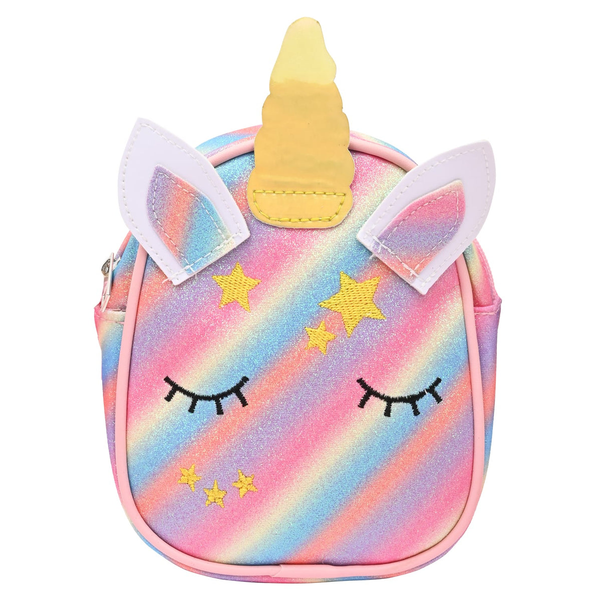 Unicorn Glitter Sling Bag - Light Pink