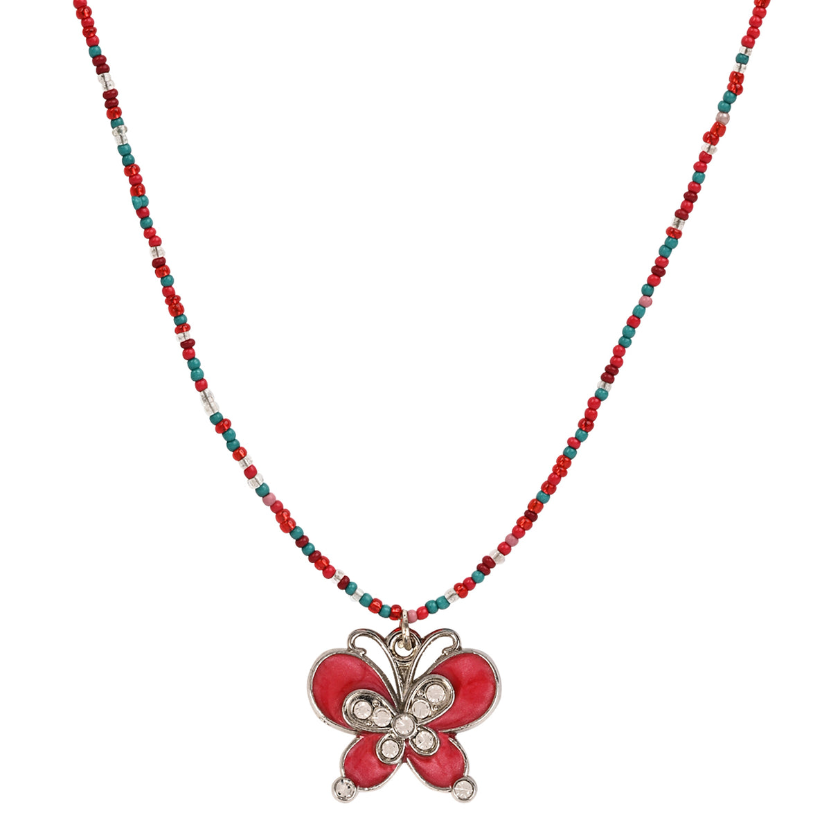 Butterfly Charm Kids Necklace Set of 2