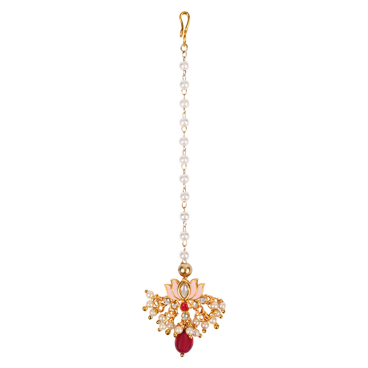 Kundan Lotus Jewellery Set for Girls