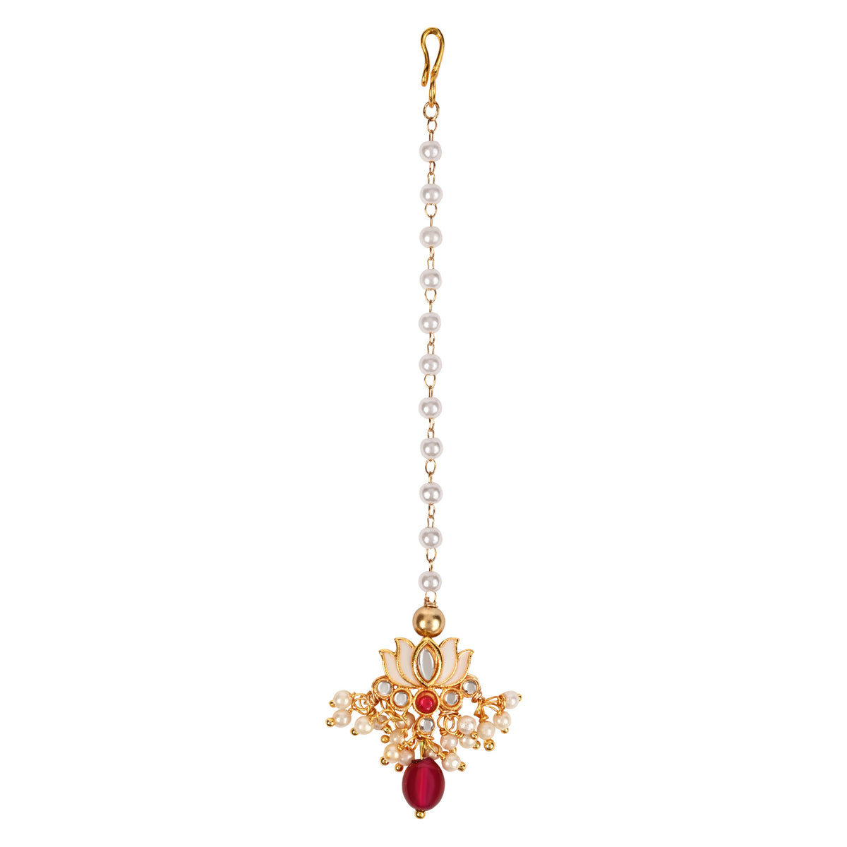 Kundan Lotus Jewellery Set for Girls