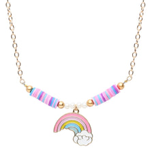 Load image into Gallery viewer, Rainbow Charm Necklace Bracelet Set
