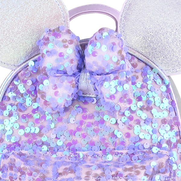 Sequin Glitter Backpack for Young Girls - Purple