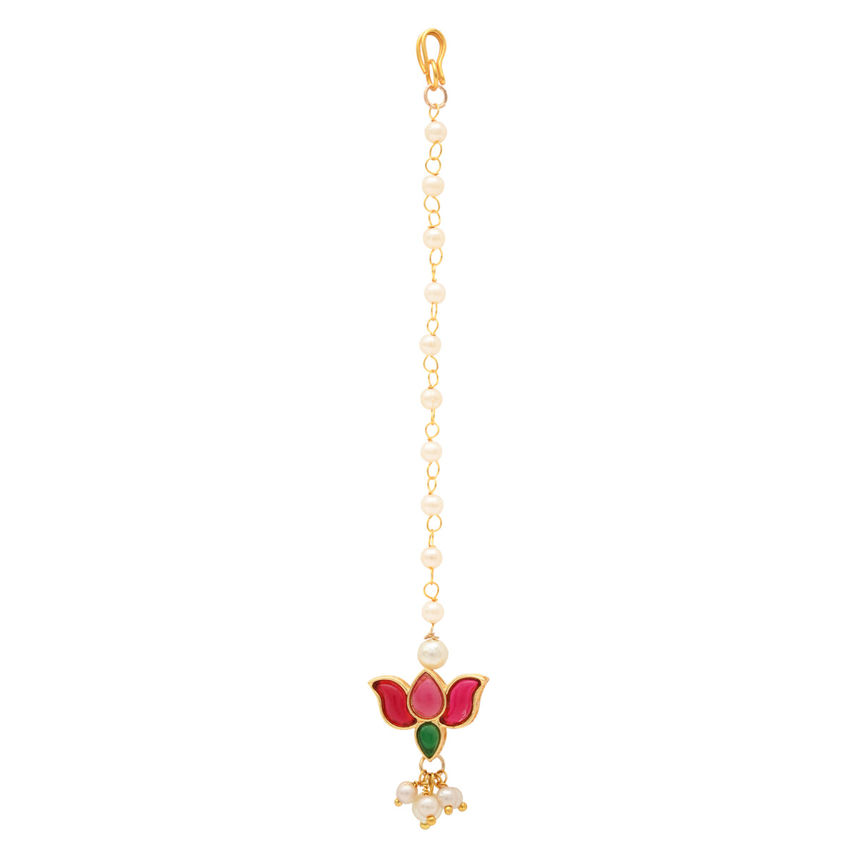 Kundan Lotus Jewellery Set for Girls