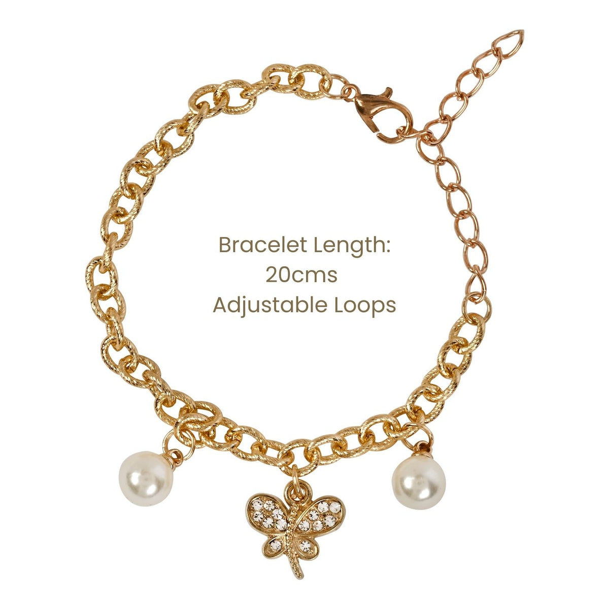 Butterfly Charm Bracelet Set of 3