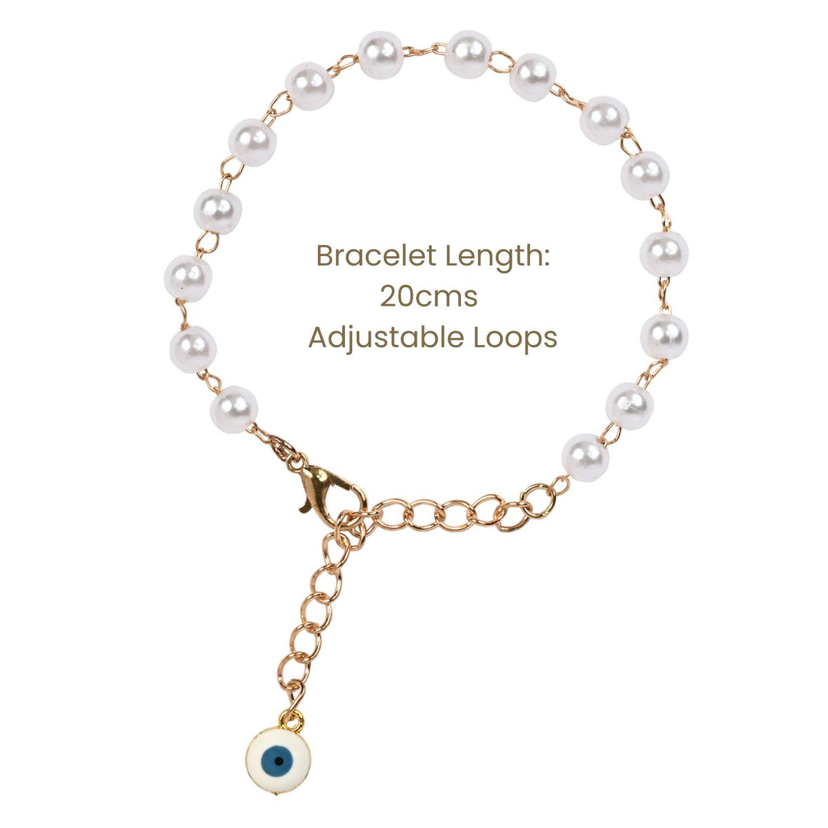 Turquoise Evil Eye Charm Bracelet Set of 3