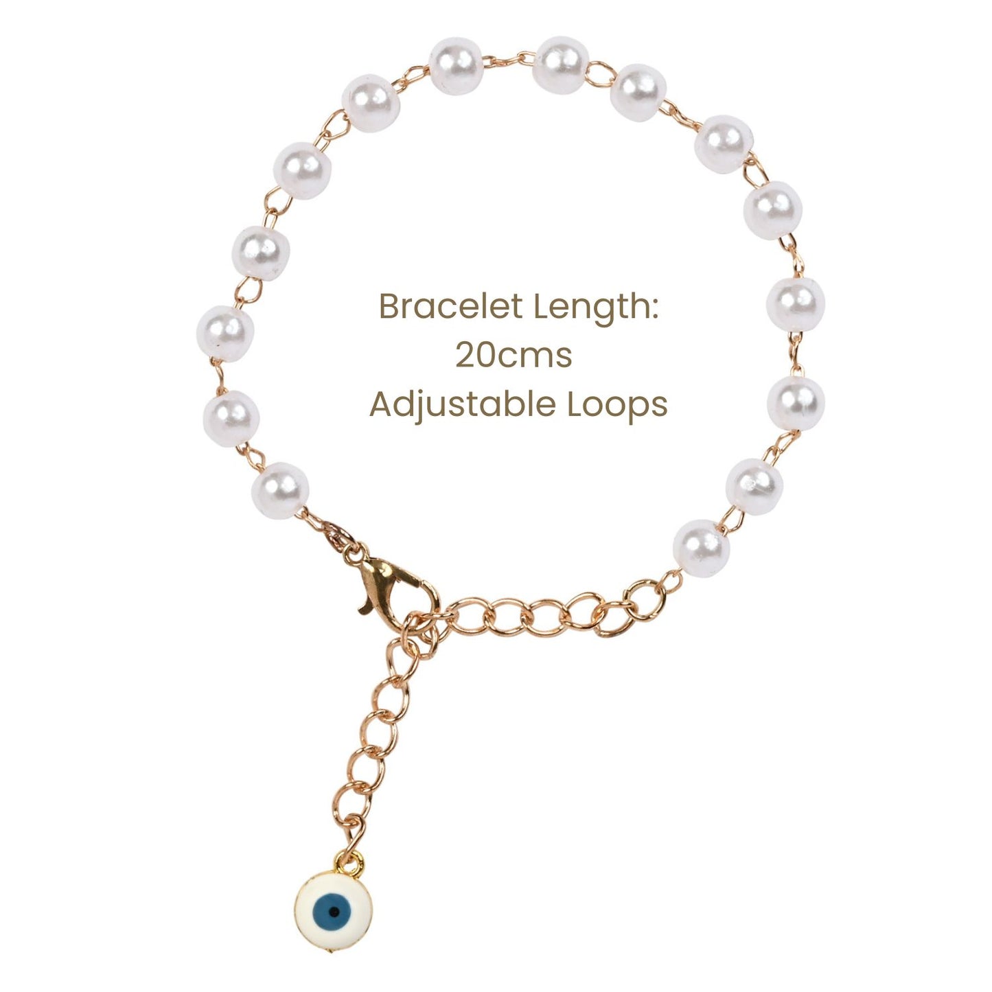 Turquoise Evil Eye Charm Bracelet Set of 3