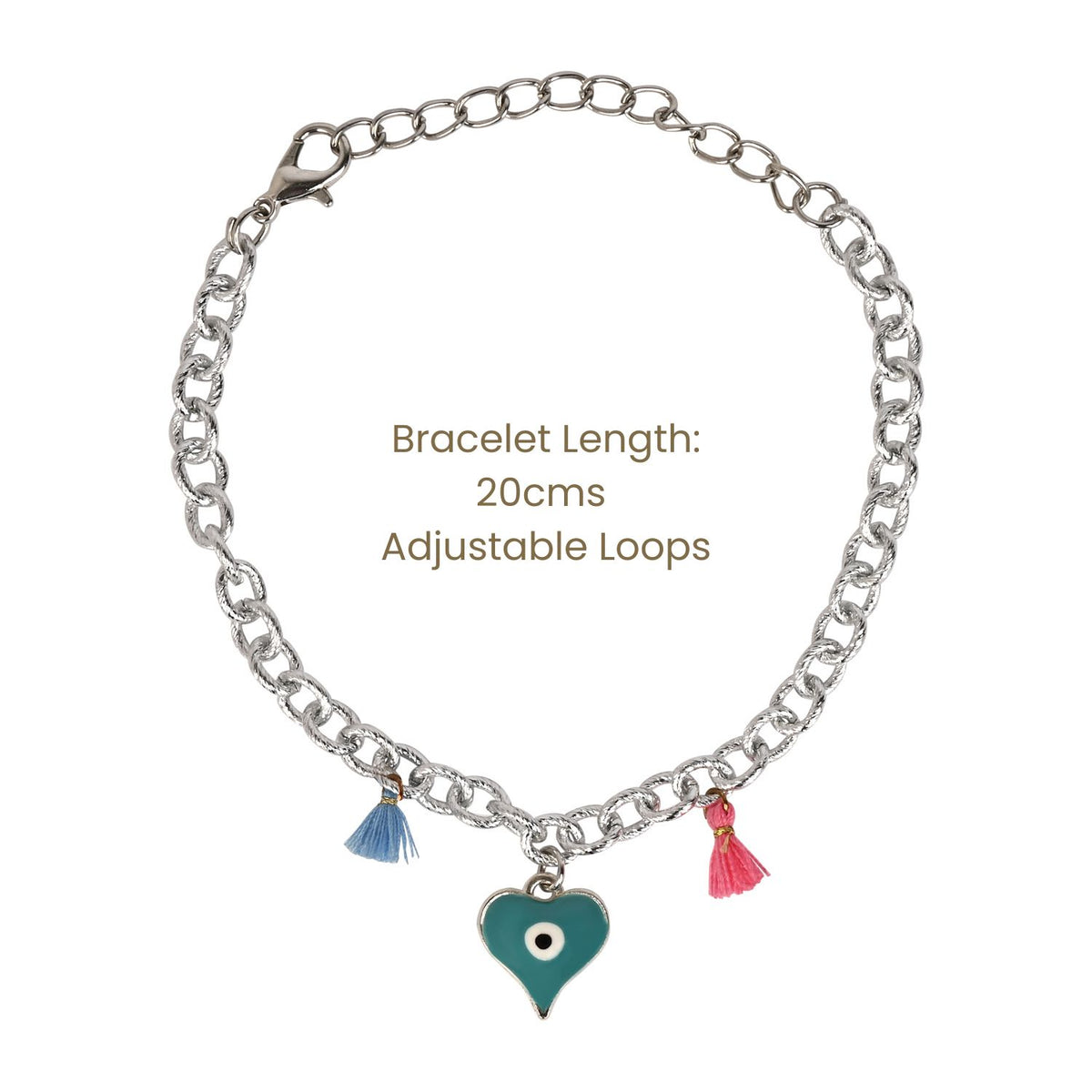 Vibrant Evil Eye Charm Bracelet Set of 3