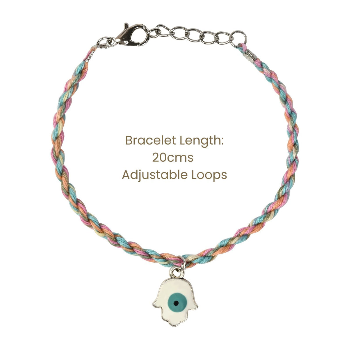 Vibrant Evil Eye Charm Bracelet Set of 3