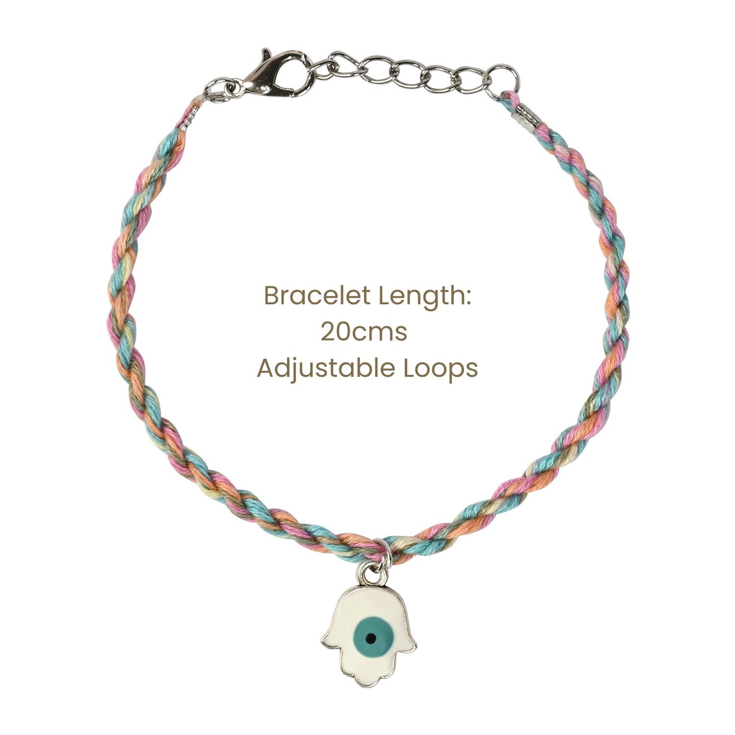 Vibrant Evil Eye Charm Bracelet Set of 3