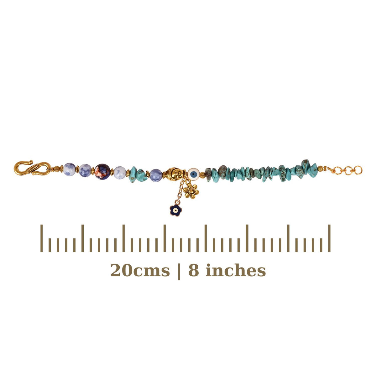 Evil Eye Charm Turquoise Bracelet