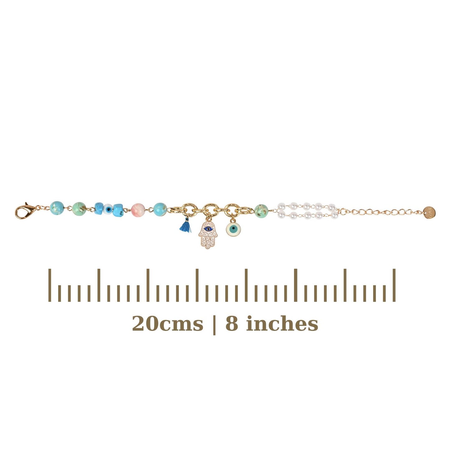 Hamsa Evil Eye Charm Bracelet