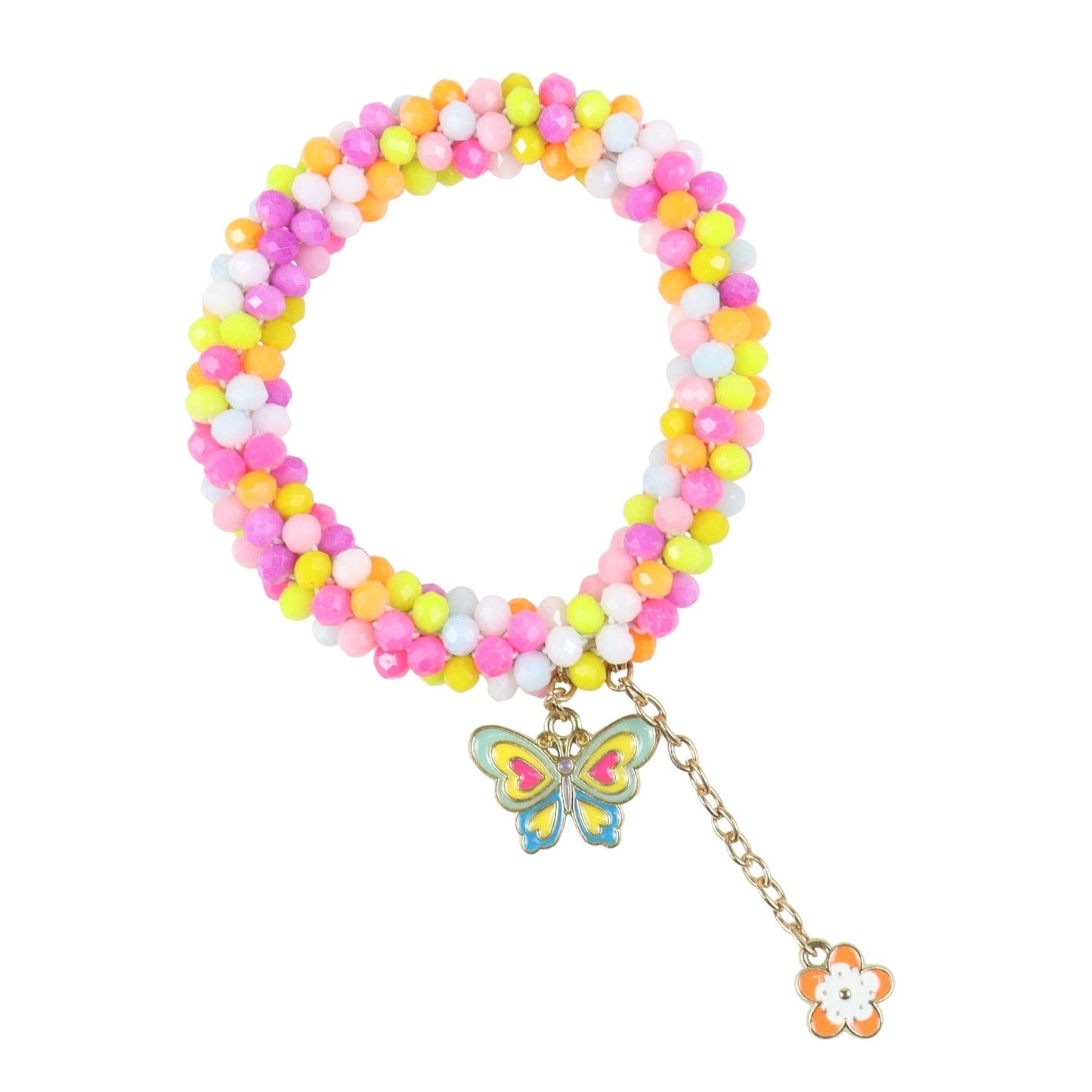 Butterfly Charm Beaded Bracelet