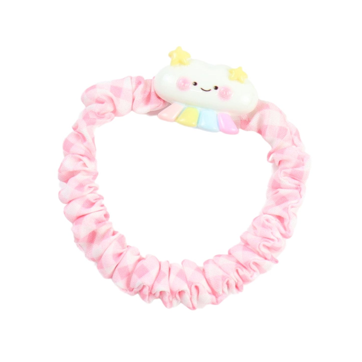 Teddy Bear Charms Set of 2 Fabric Hair Ties