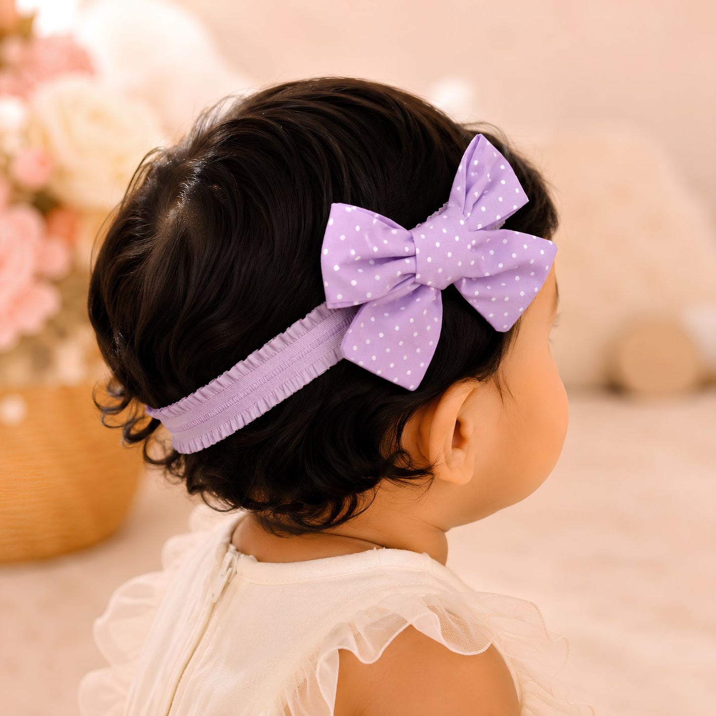 Polka Dot Bow Headband