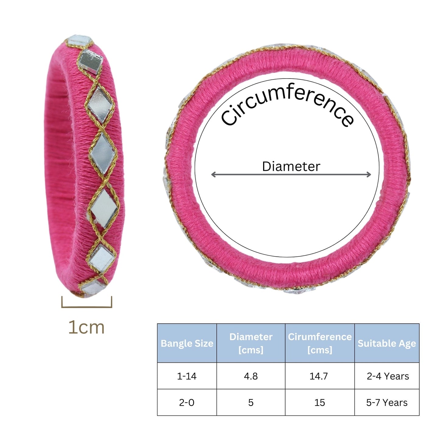 Thread & Mirror Work Bangles [Set of 2]
