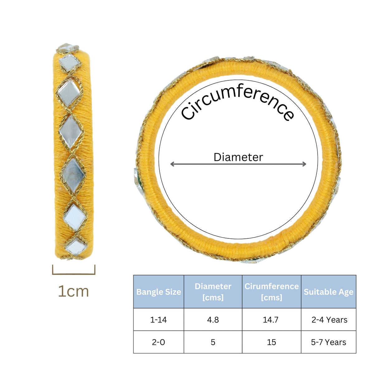 Thread & Mirror Work Bangles [Set of 2]