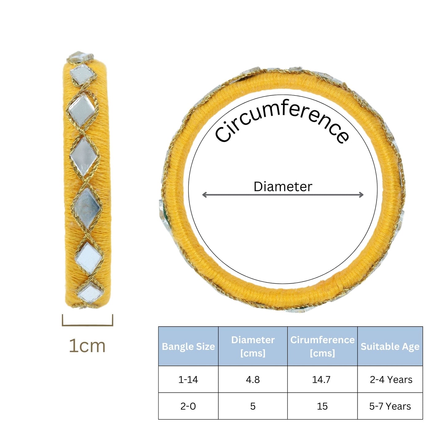 Thread & Mirror Work Bangles [Set of 2]