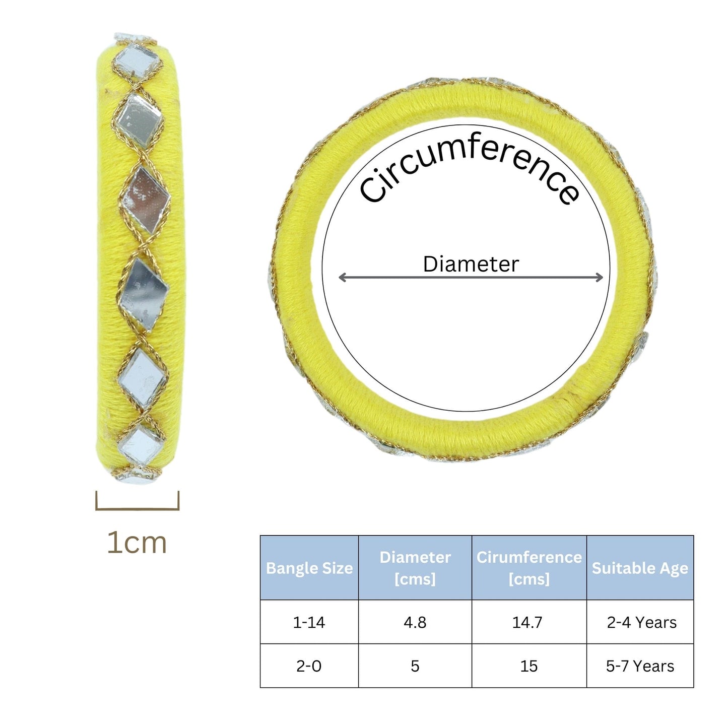 Thread & Mirror Work Bangles [Set of 2]