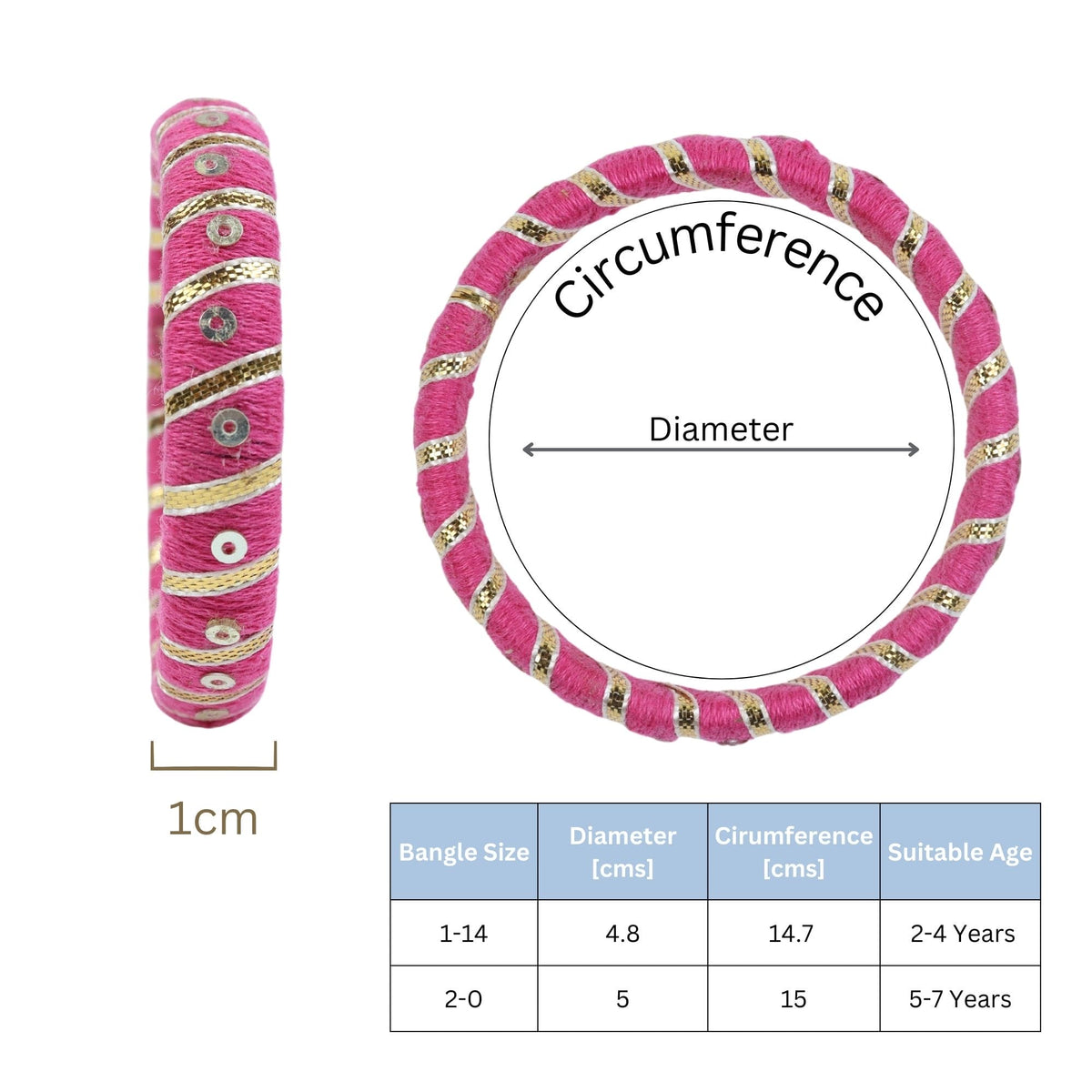 Gota Pati Thread Bangles [Set of 2]