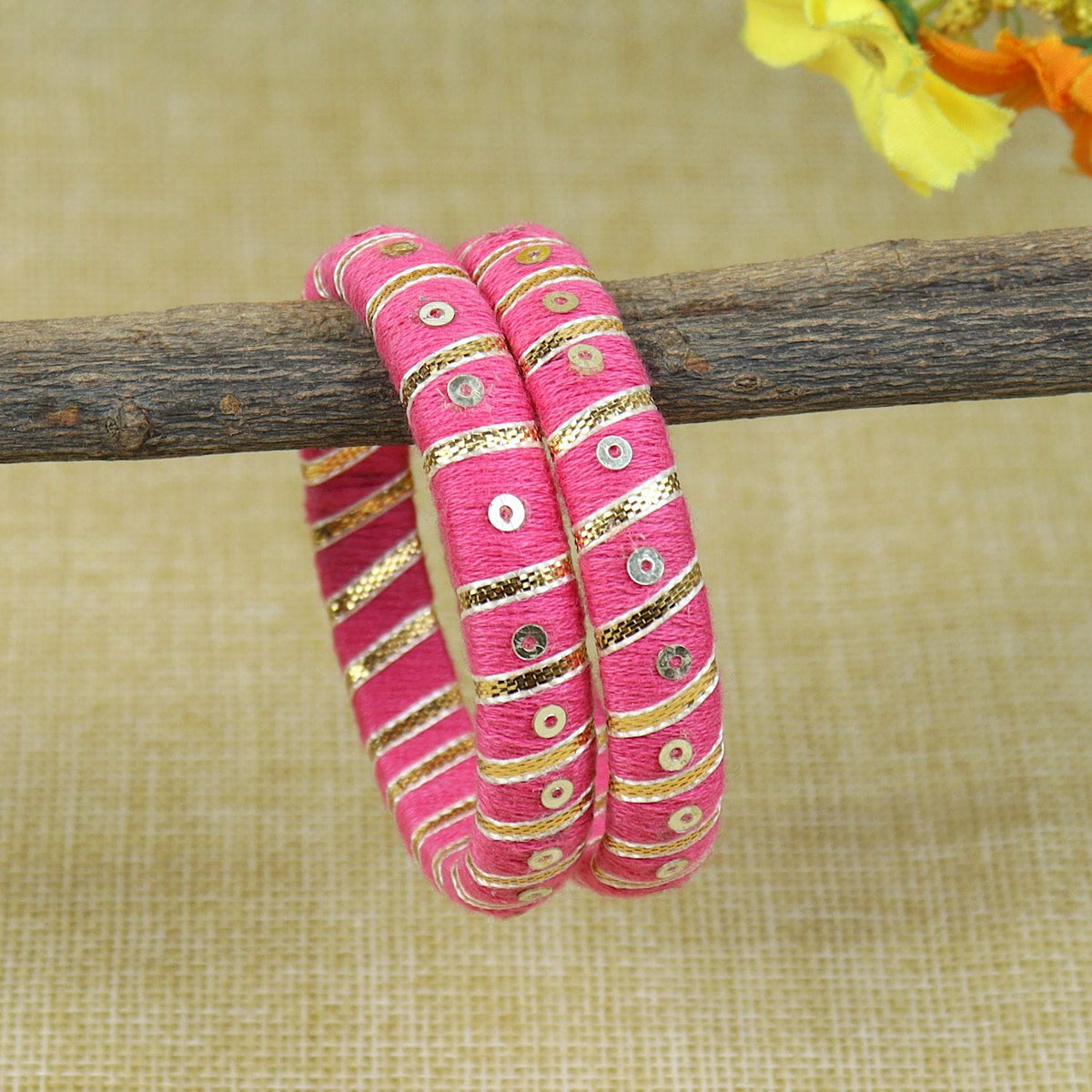 Gota Pati Thread Bangles [Set of 2]