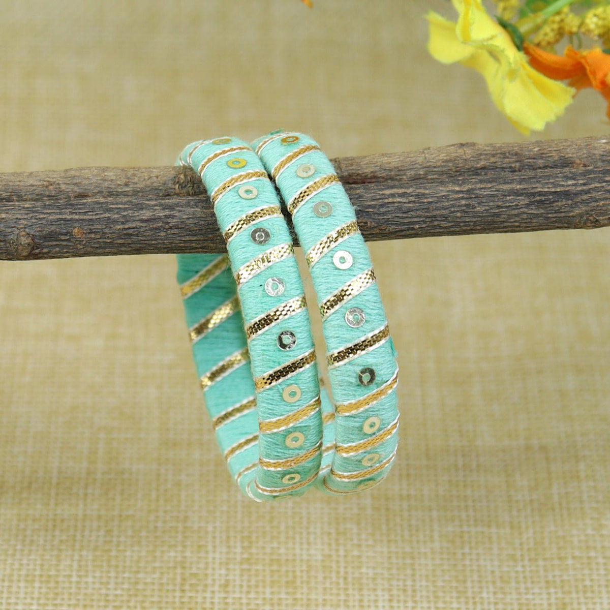 Gota Pati Thread Bangles [Set of 2]