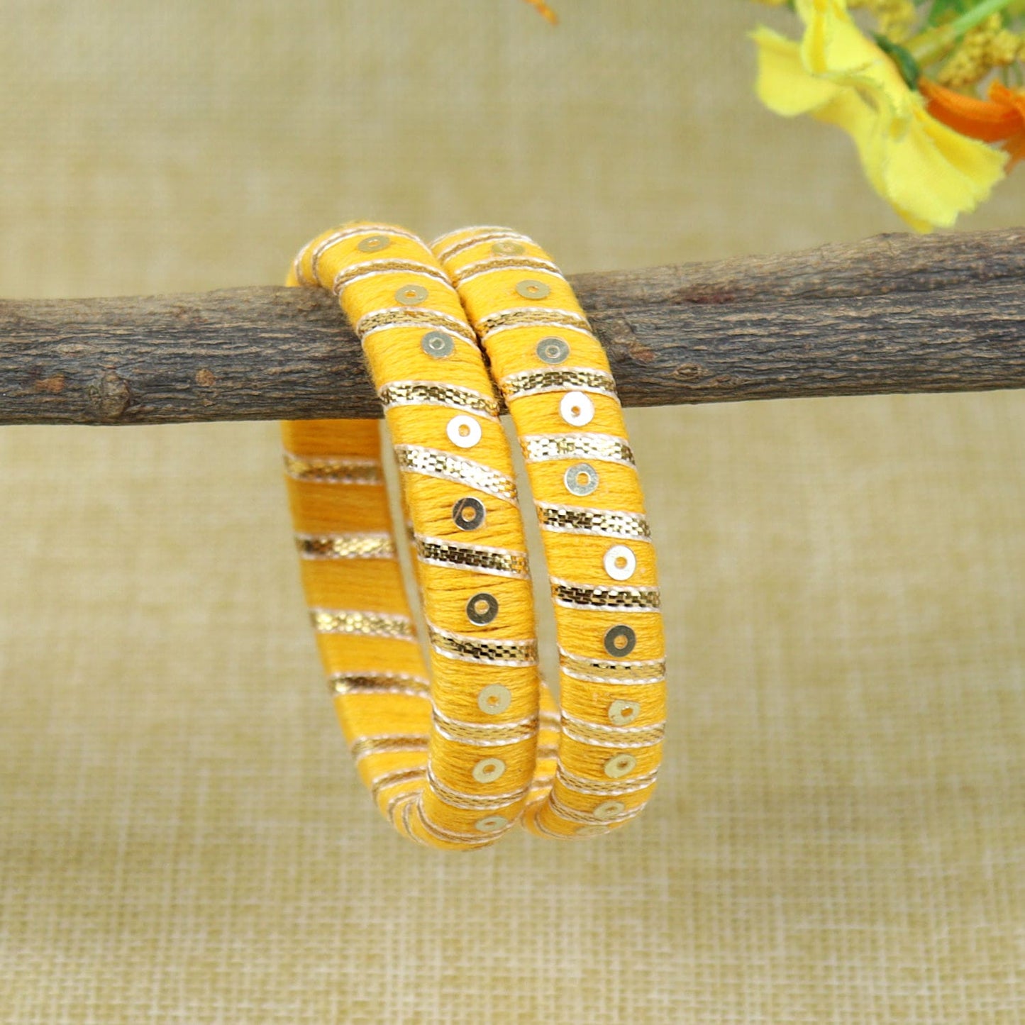 Gota Pati Thread Bangles [Set of 2]