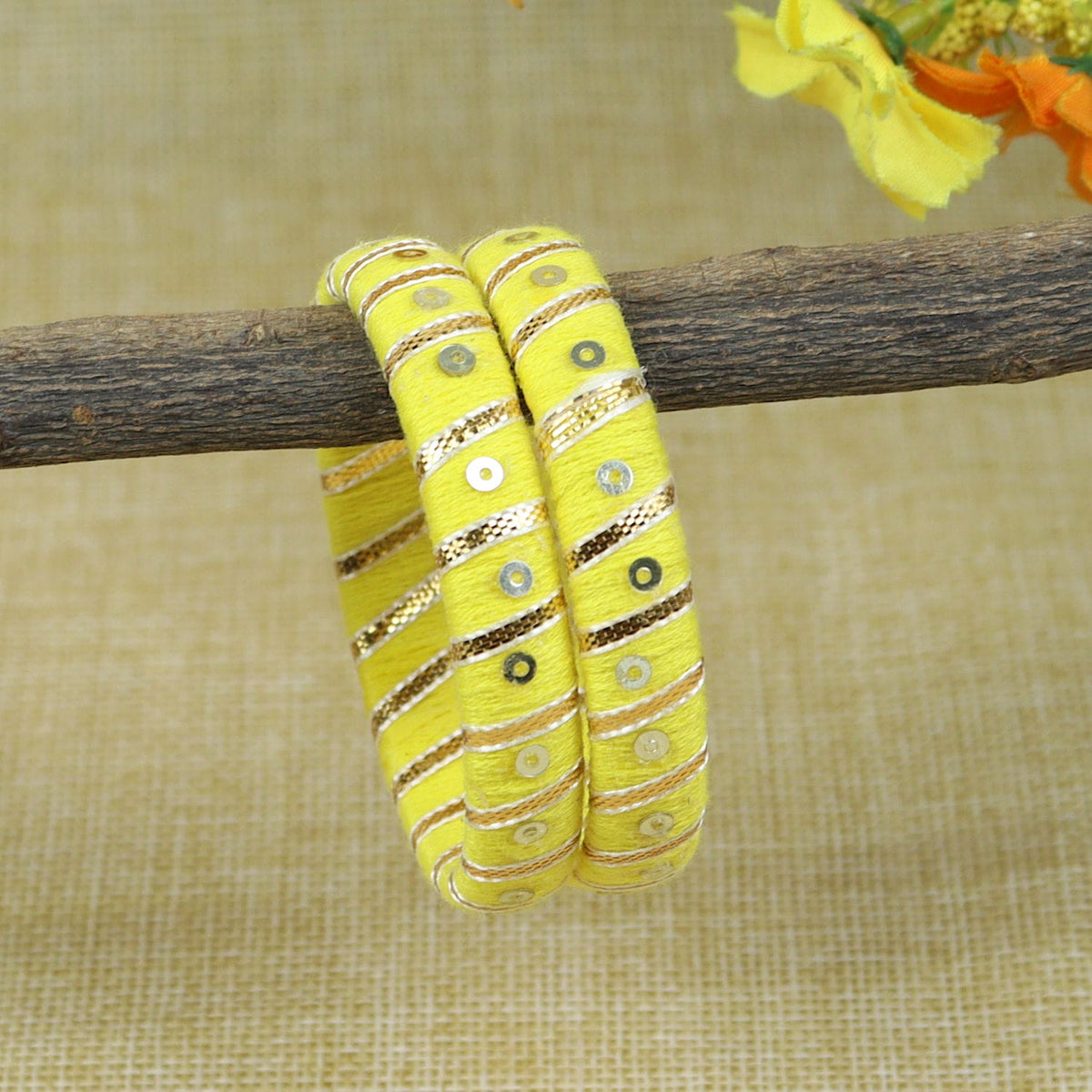 Gota Pati Thread Bangles [Set of 2]