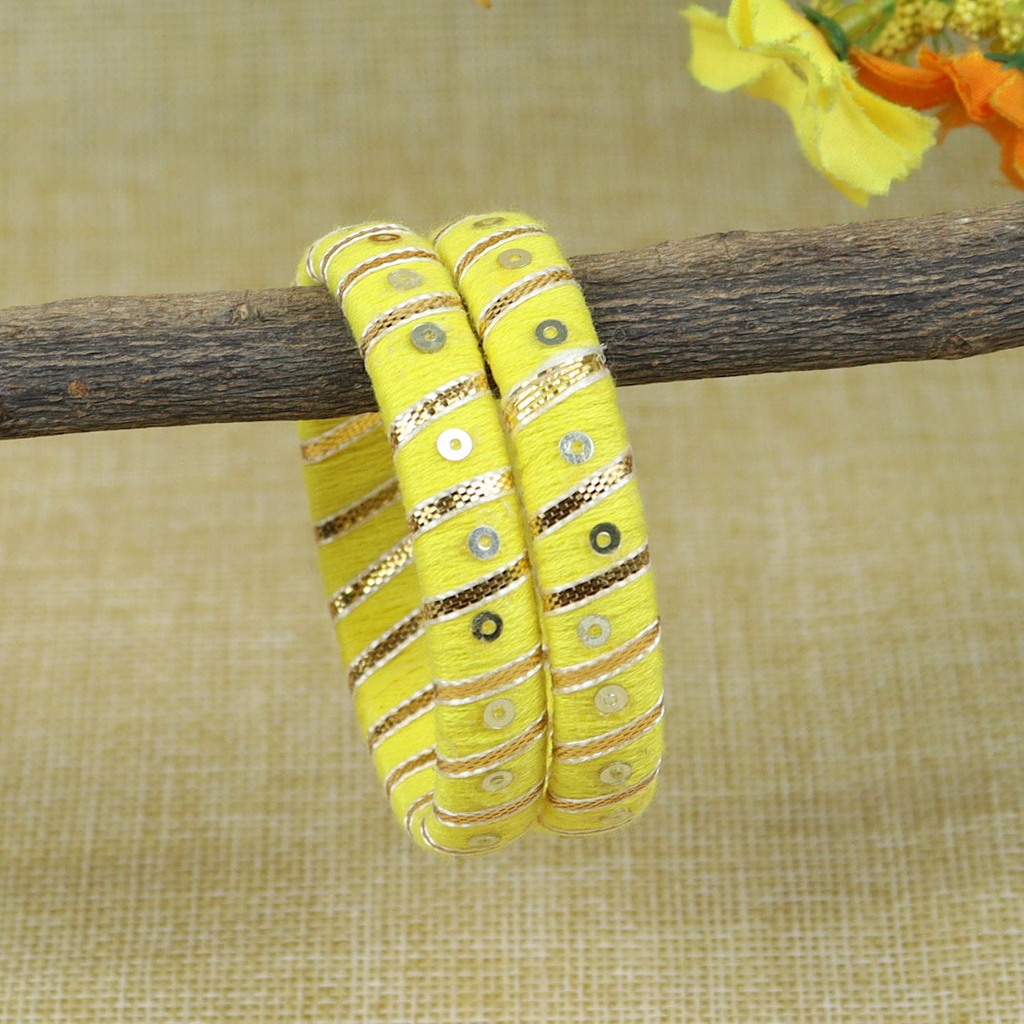 Gota Pati Thread Bangles [Set of 2]
