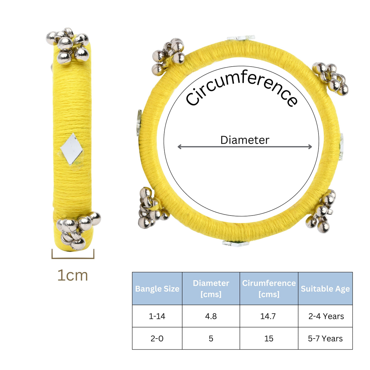 Ghungroo Mirror Thread Bangles [Set of 2]