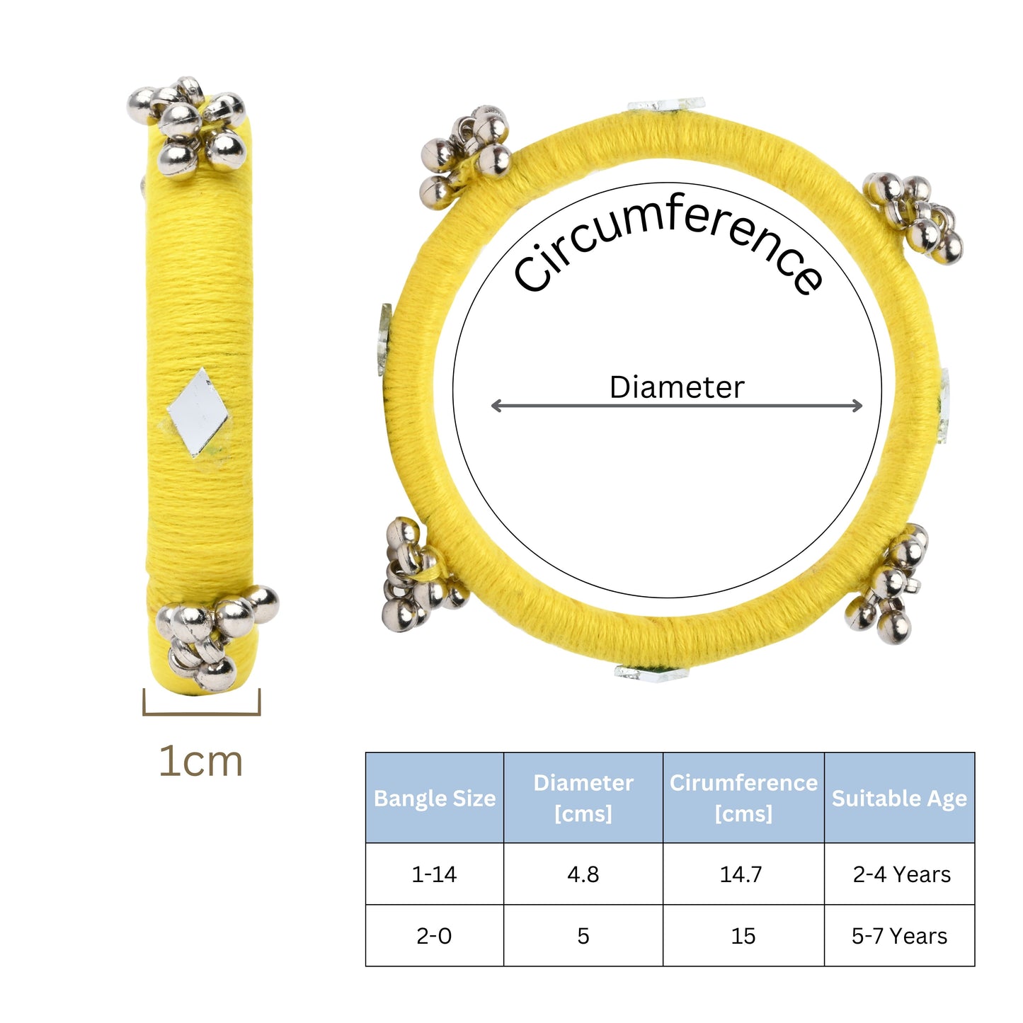 Ghungroo Mirror Thread Bangles [Set of 2]