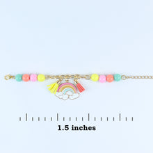 Load image into Gallery viewer, Rainbow Tassel Necklace &amp; Bracelet Set - Pink
