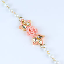 Load image into Gallery viewer, Floral Kundan Stone Bracelet - Pink
