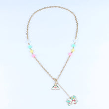 Load image into Gallery viewer, Unicorn Rainbow Charms Necklace - Pink
