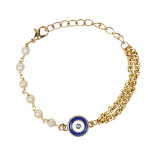 Load image into Gallery viewer, Evil Eye Charm Chain Bracelet
