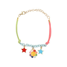 Load image into Gallery viewer, Multi-Charm Smiling Flower Bracelet
