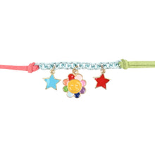 Load image into Gallery viewer, Multi-Charm Smiling Flower Bracelet
