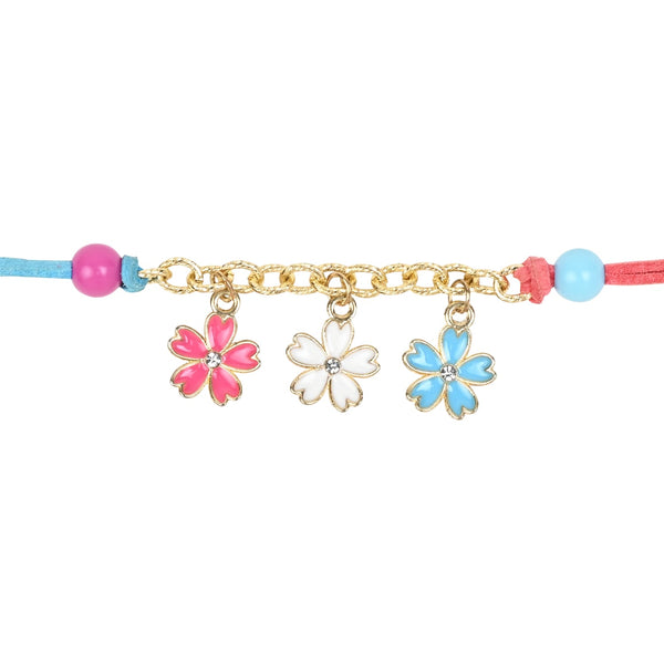 Multi-Charm Floral Bracelet