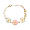 Floral Charm Chain Bracelet