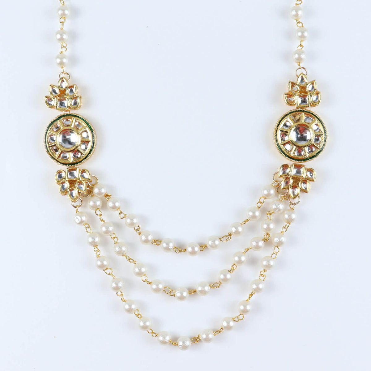 Kundan Stone Jewellery Set for Girls Gold