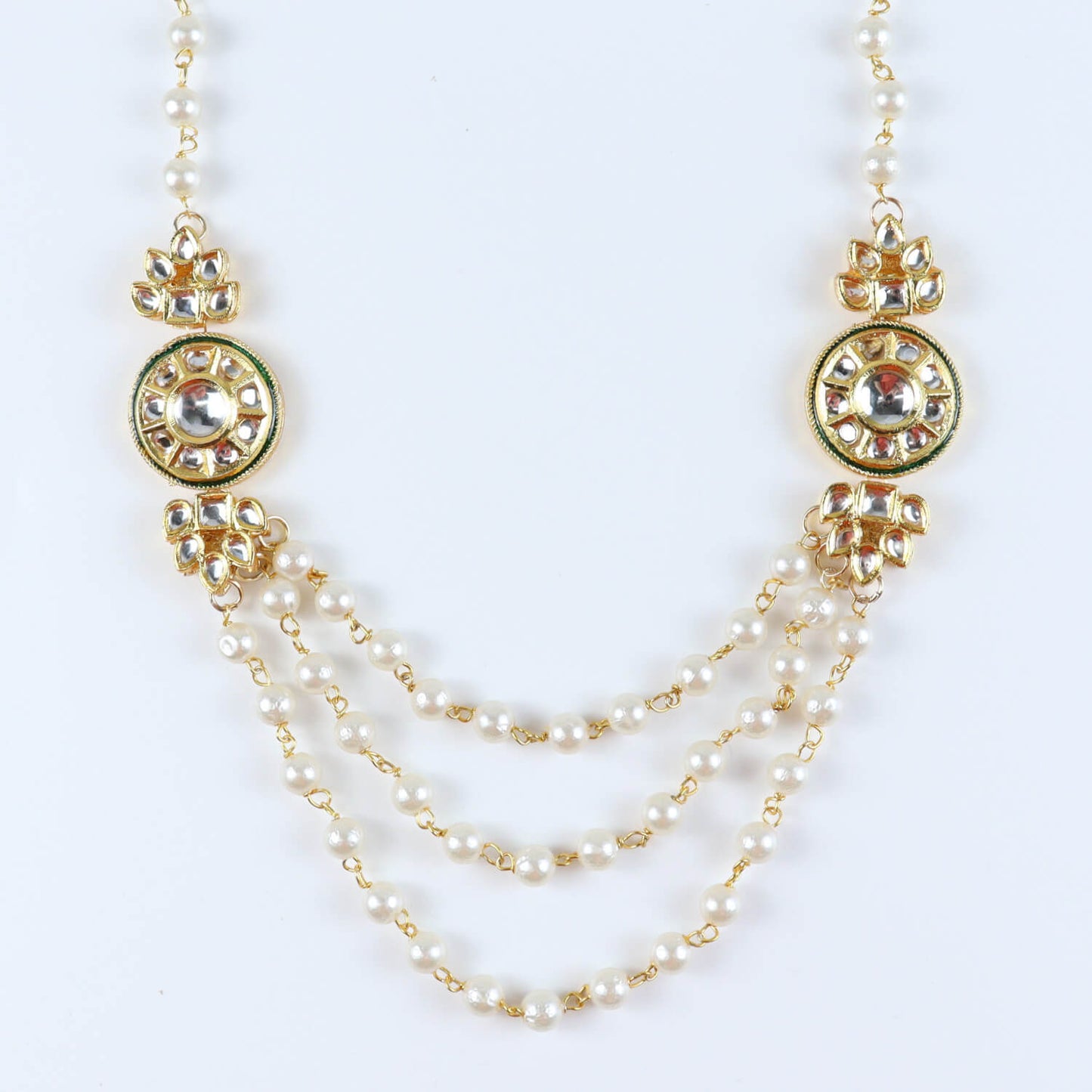 Kundan Stone Jewellery Set for Girls Gold