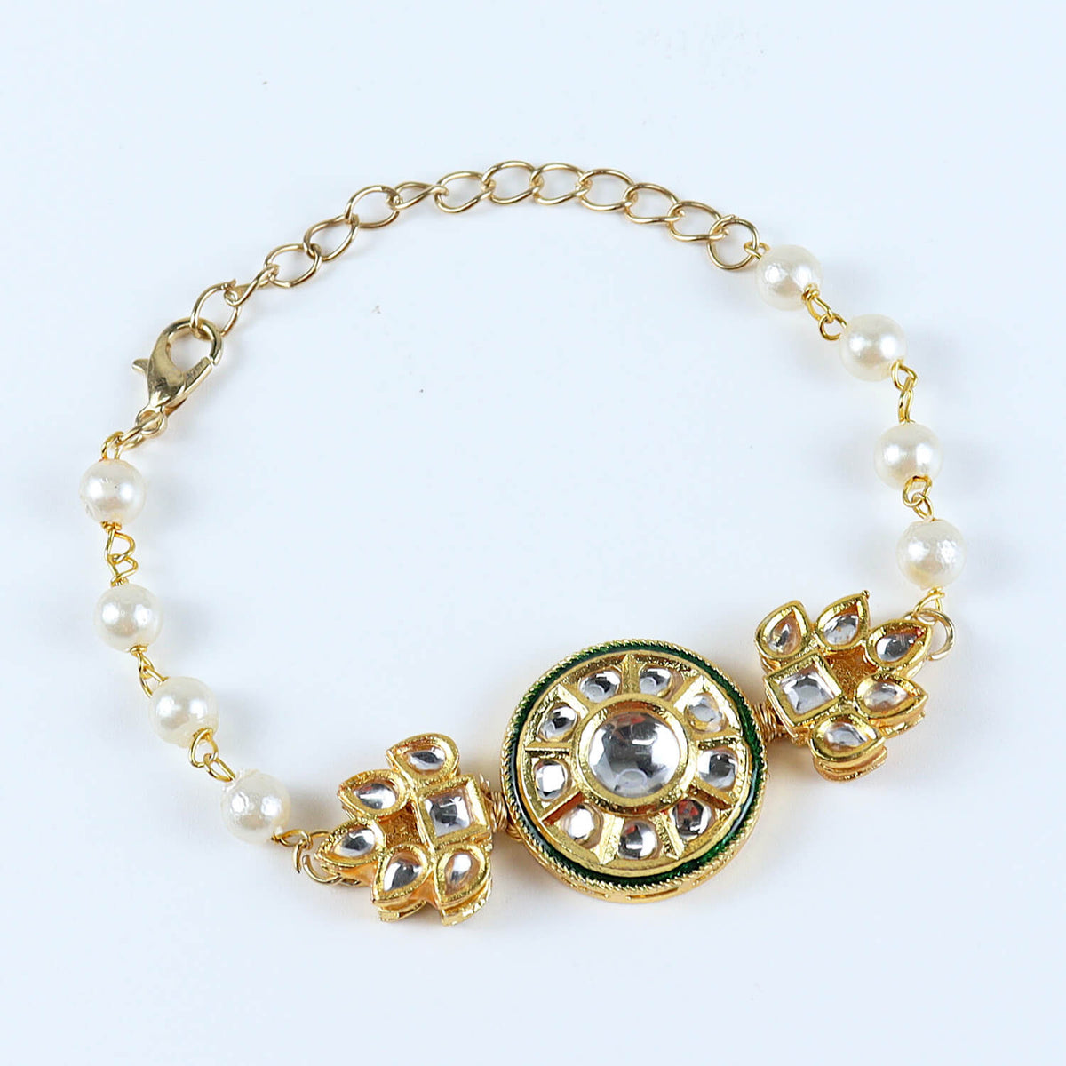 Kundan Stone Jewellery Set for Girls Gold