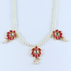 Floral Kundan Stone Jewellery Set for Girls Red