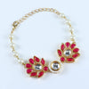 Floral Kundan Stone Jewellery Set for Girls Red